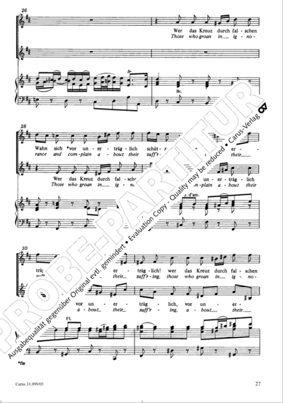 Whatever God ordains is right (Was Gott tut, das ist wohlgetan) 4-Part scores gallery preview page 28