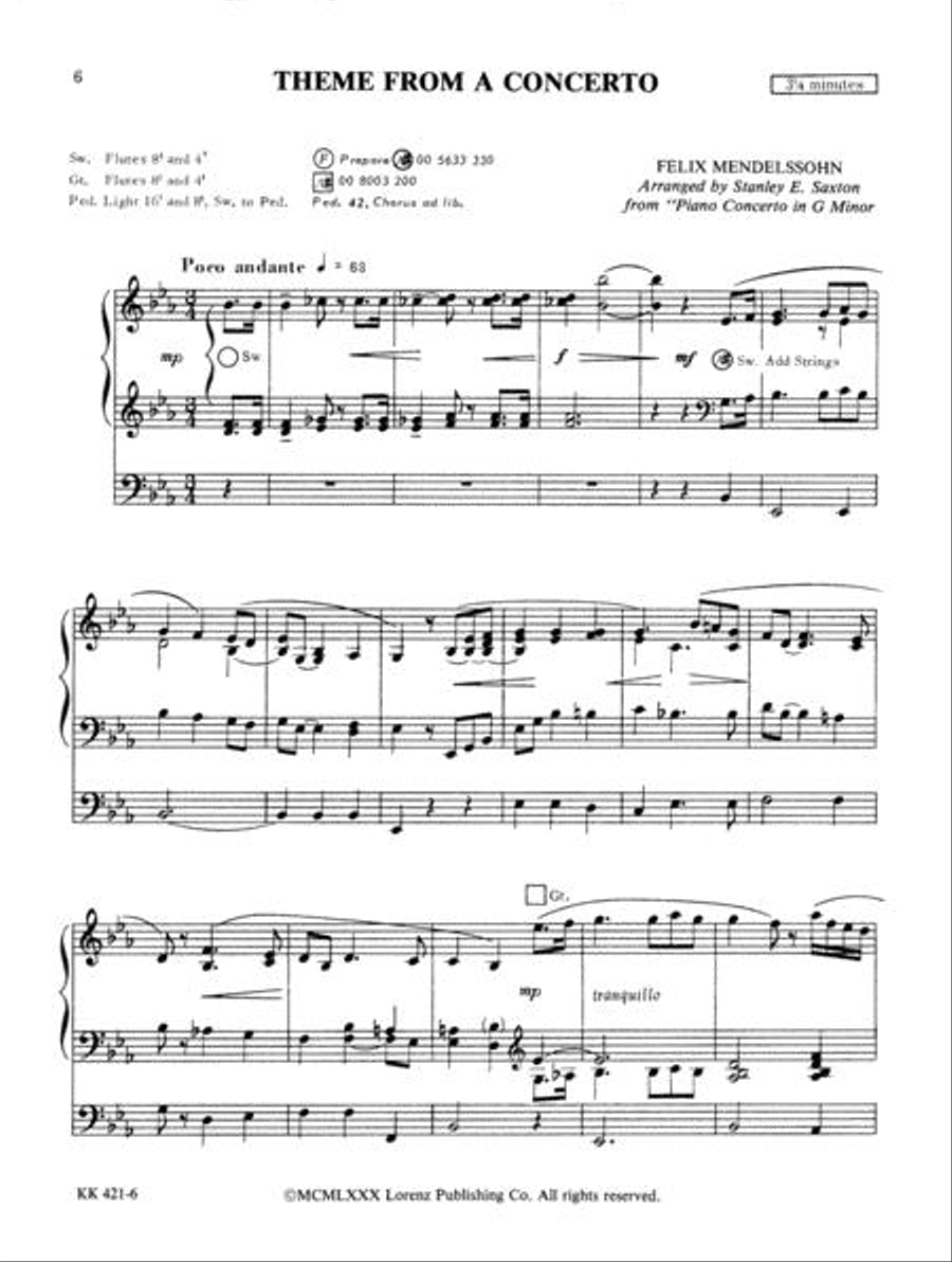 Mendelssohn Made Practical, Vol. 2 Organ Solo scores gallery preview page 6