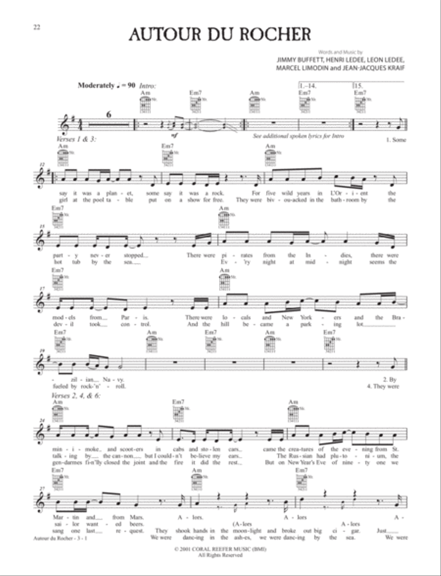 Jimmy Buffett -- Songs from a Sailor Electric Guitar scores gallery preview page 12