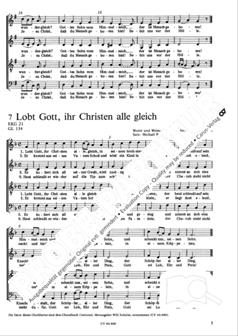 Kantionalsatze zu Weihnachten I Score scores gallery preview page 5