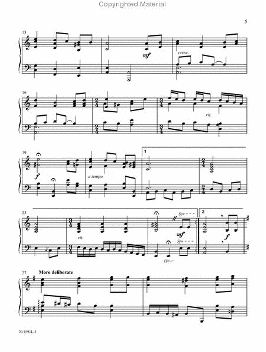 Morning Has Broken Piano Solo scores gallery preview page 3