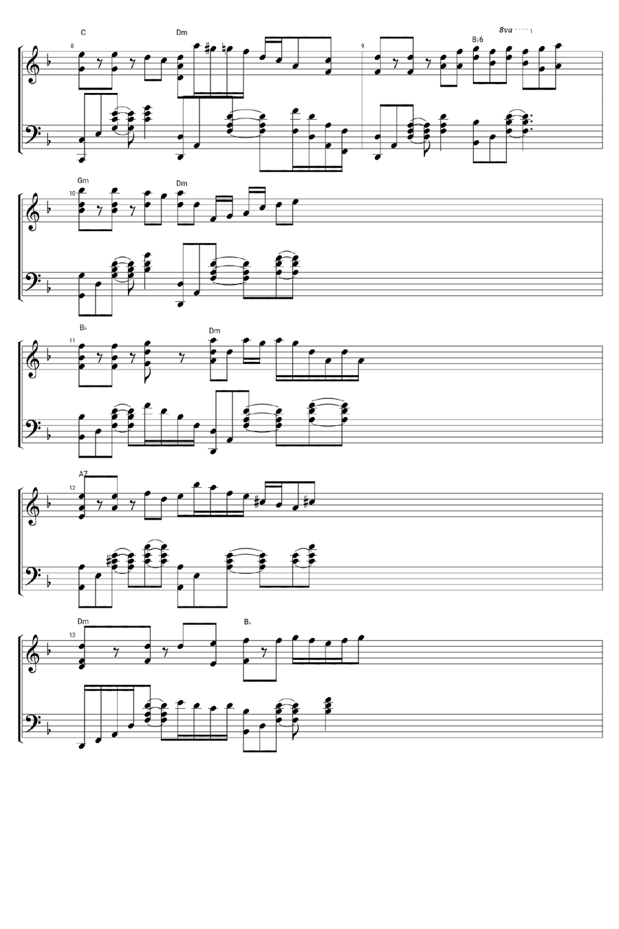 He's A Pirate Piano Solo scores gallery preview page 2