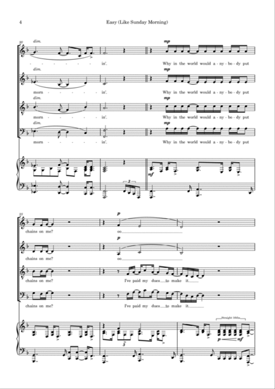 Easy 4-Part scores gallery preview page 4