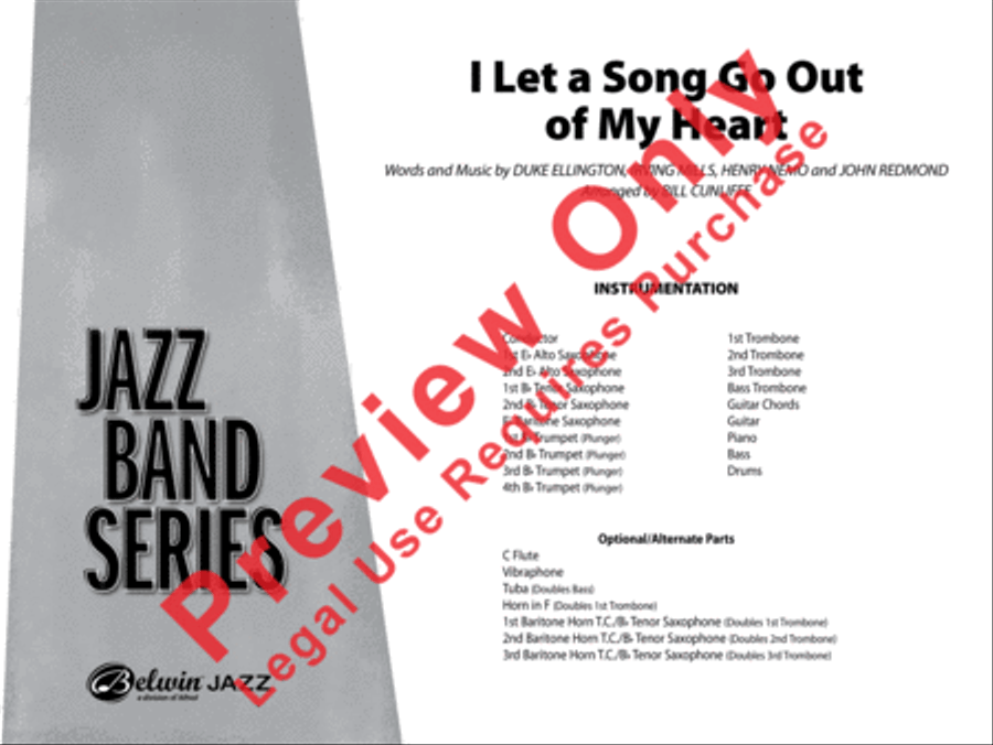I Let a Song Go Out of My Heart Jazz Ensemble scores gallery preview page 18