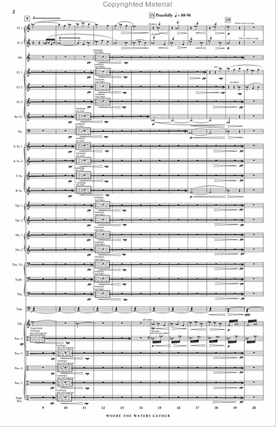 Where the Waters Gather Concert Band scores gallery preview page 3