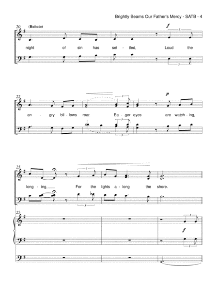 Brightly Beams Our Father's Mercy (SATB) image number null