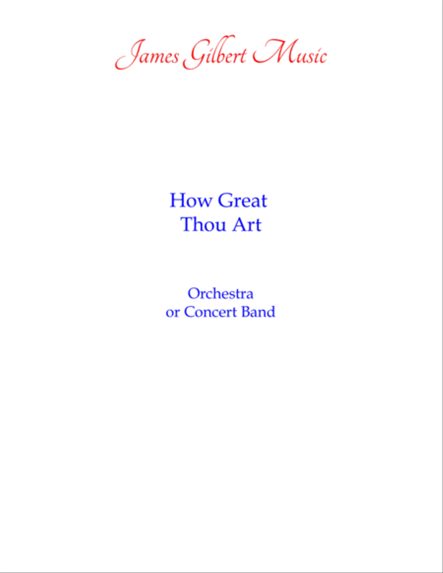How Great Thou Art How Great Thou Art Full Orchestra scores gallery preview page 1