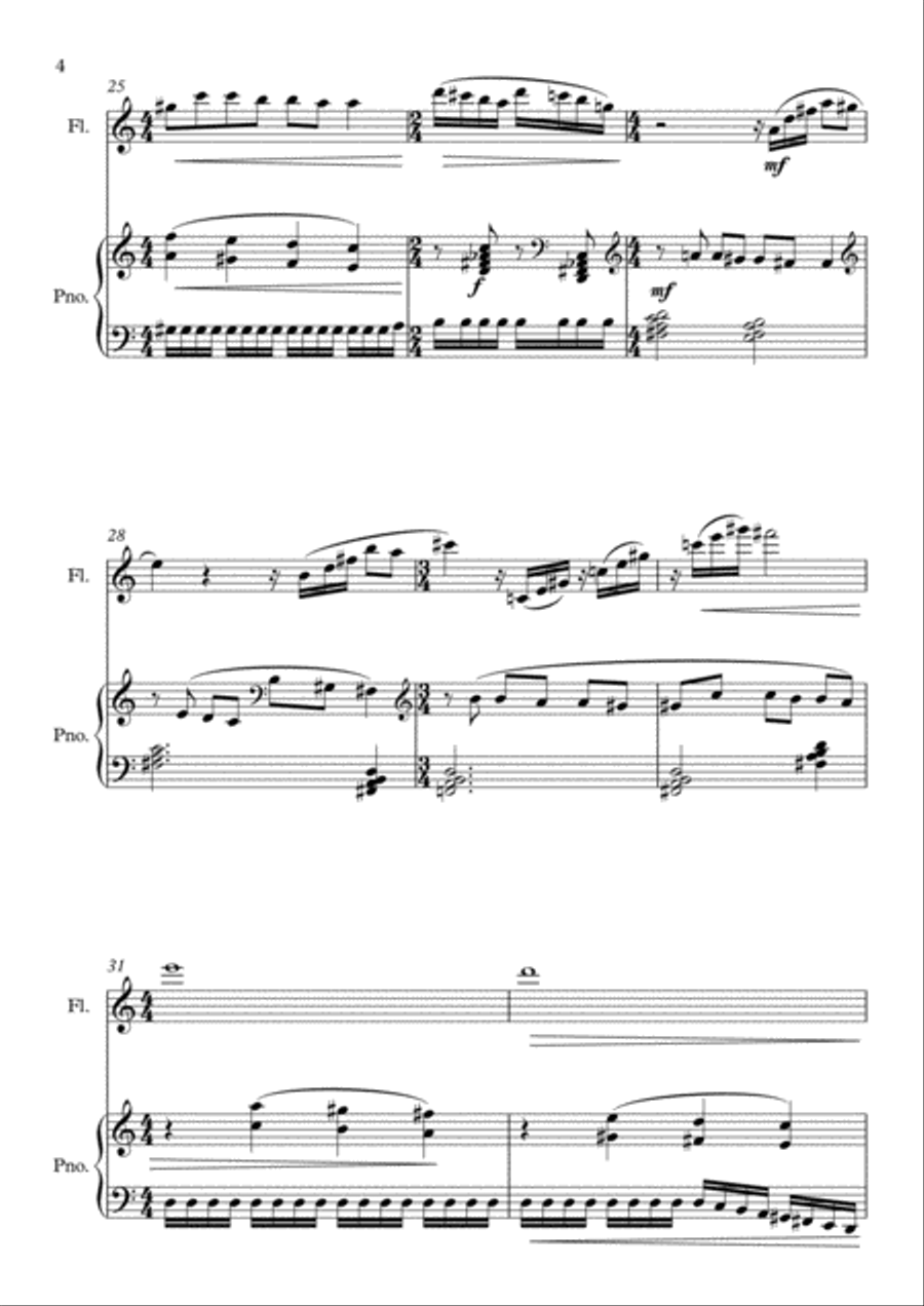 Sonatina for flute and piano - Danilo Lamas Woodwind Duet scores gallery preview page 4