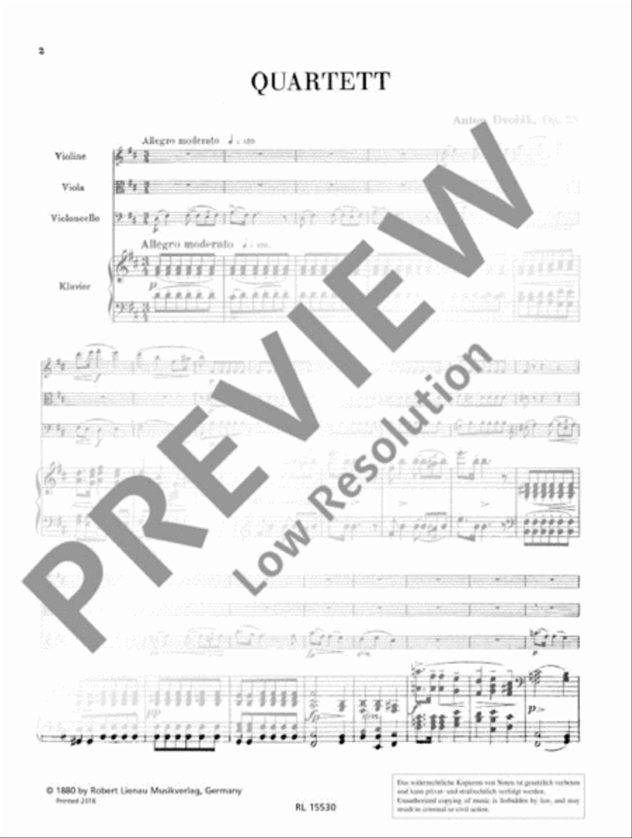 Quartet D major Cello scores gallery preview page 3