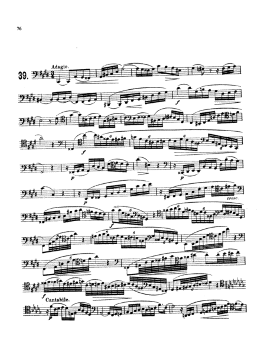 Milde: Fifty Concert Studies, Op. 26 Bassoon Solo scores gallery preview page 1