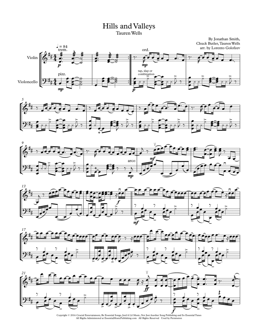 Hills And Valleys Set of Parts scores gallery preview page 1