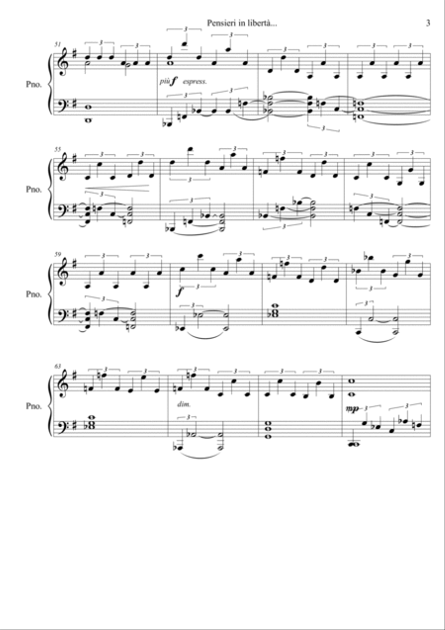 Pensieri in libertà Piano Solo scores gallery preview page 3