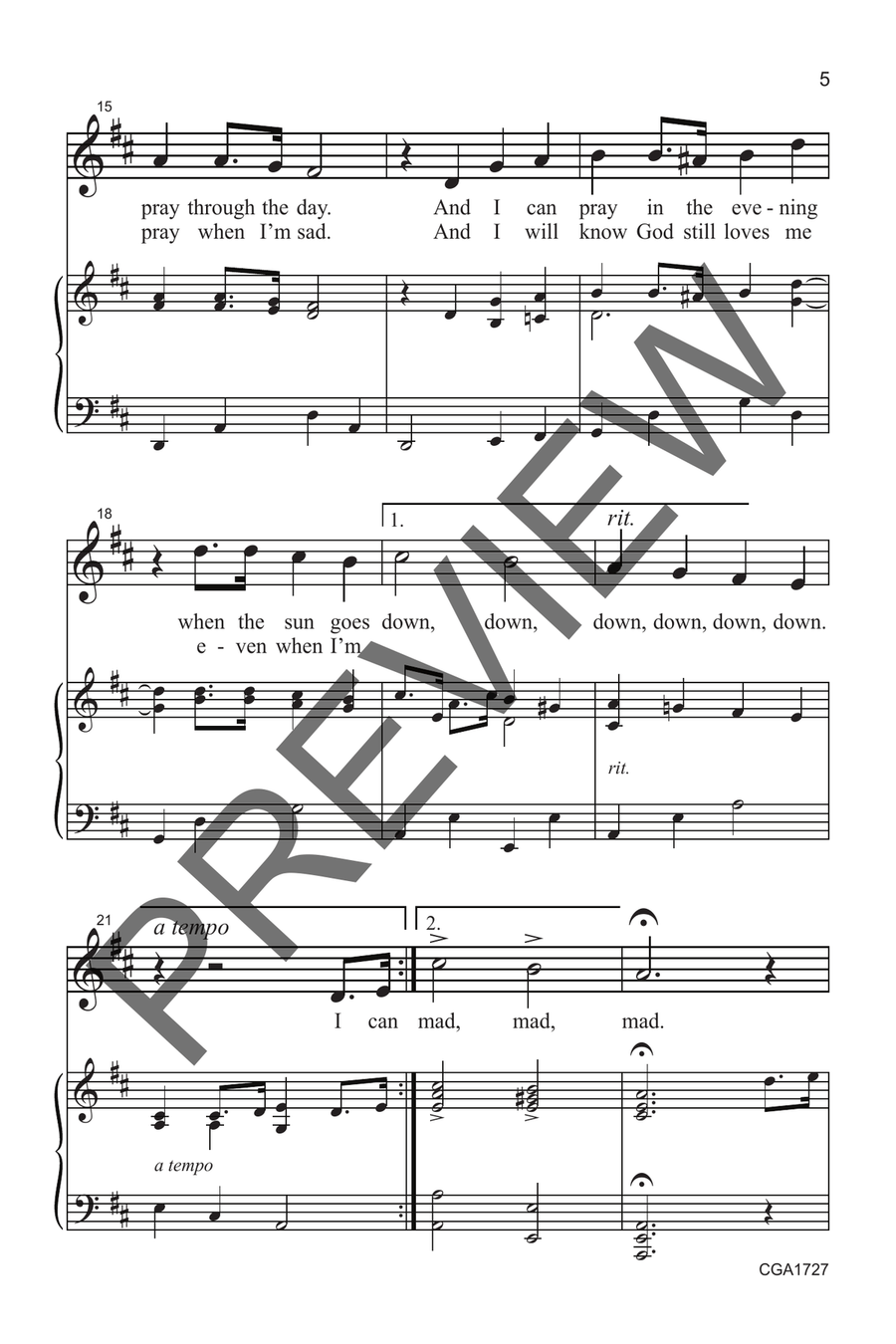I Can Pray (Unison) I Can Pray (Unison) Unison Choir scores gallery preview page 4