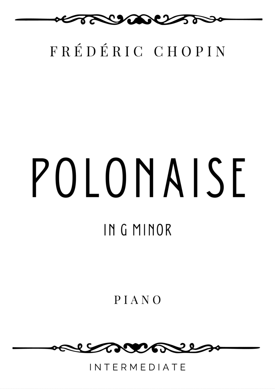 Chopin - Polonaise in G Minor - Intermediate Piano Method scores gallery preview page 1