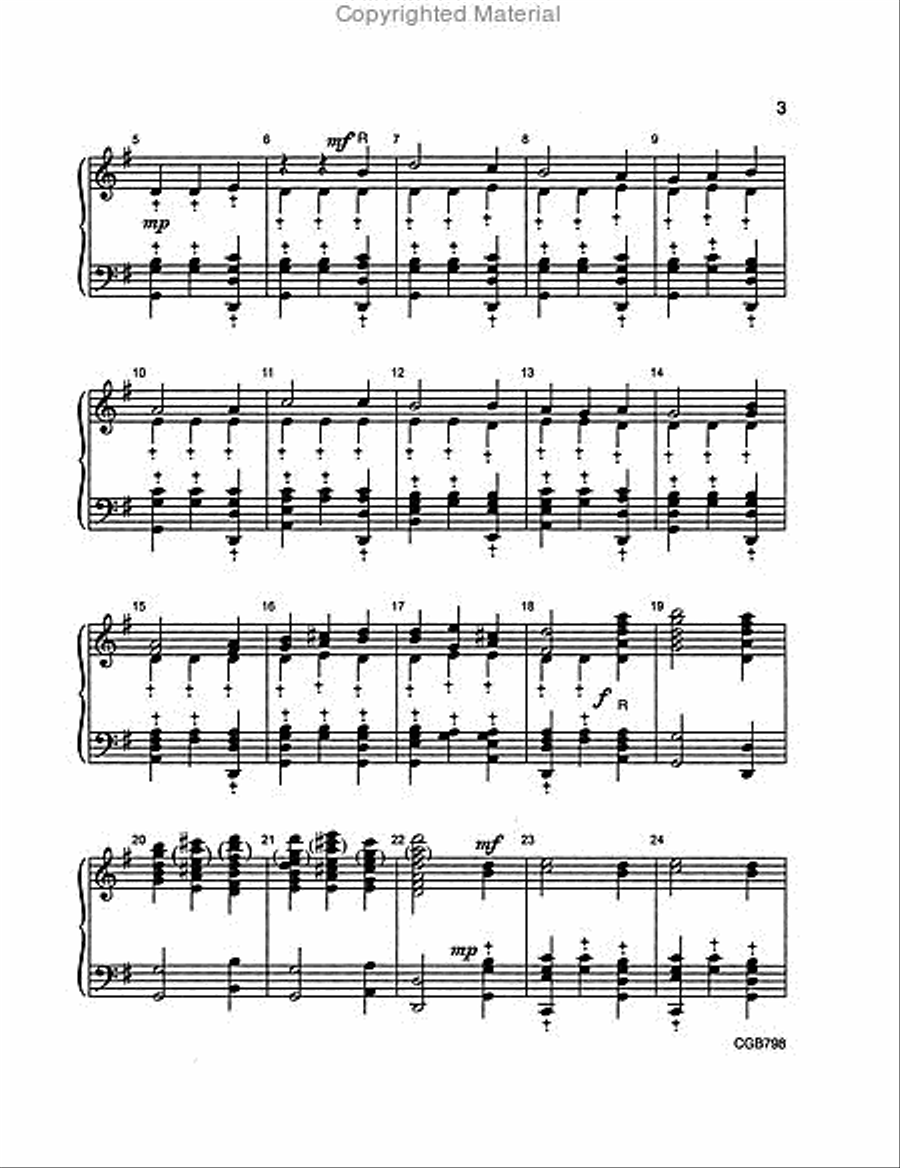 Fling Wide the Door Handbell Choir scores gallery preview page 3