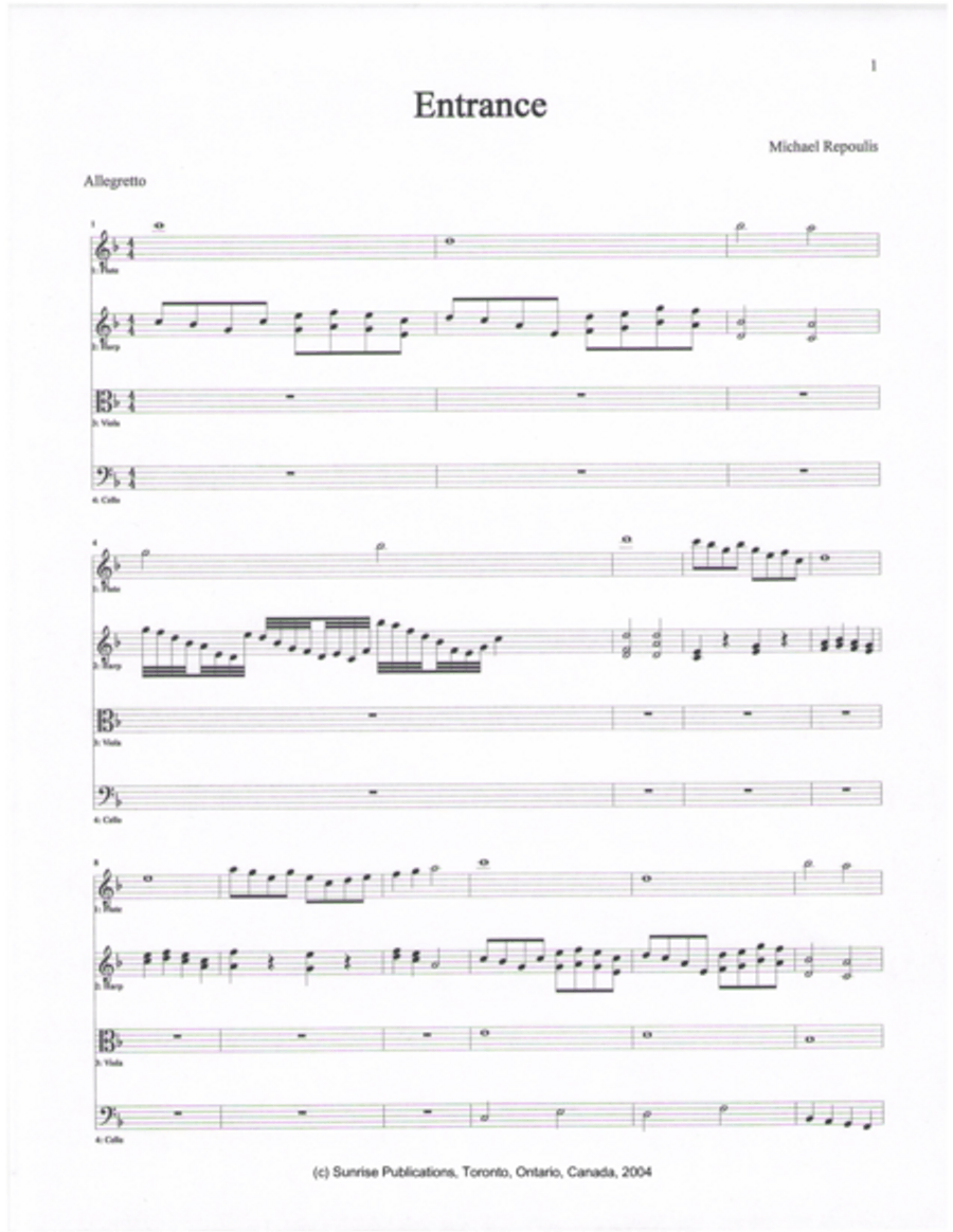 Entrance Small Ensemble scores gallery preview page 1