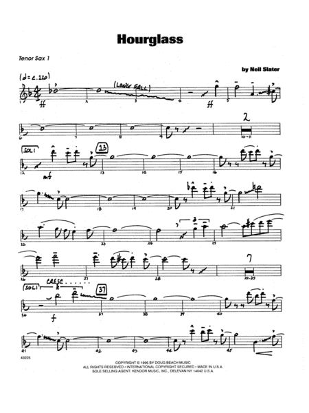 Hourglass - 1st Bb Tenor Saxophone