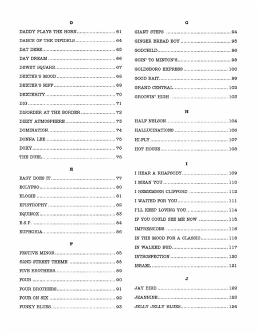 The Real Bebop Book The Real Bebop Book Piano scores gallery preview page 3