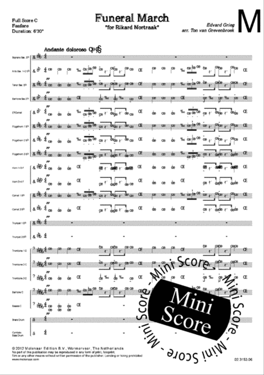 Funeral March Fanfare Band scores gallery preview page 7