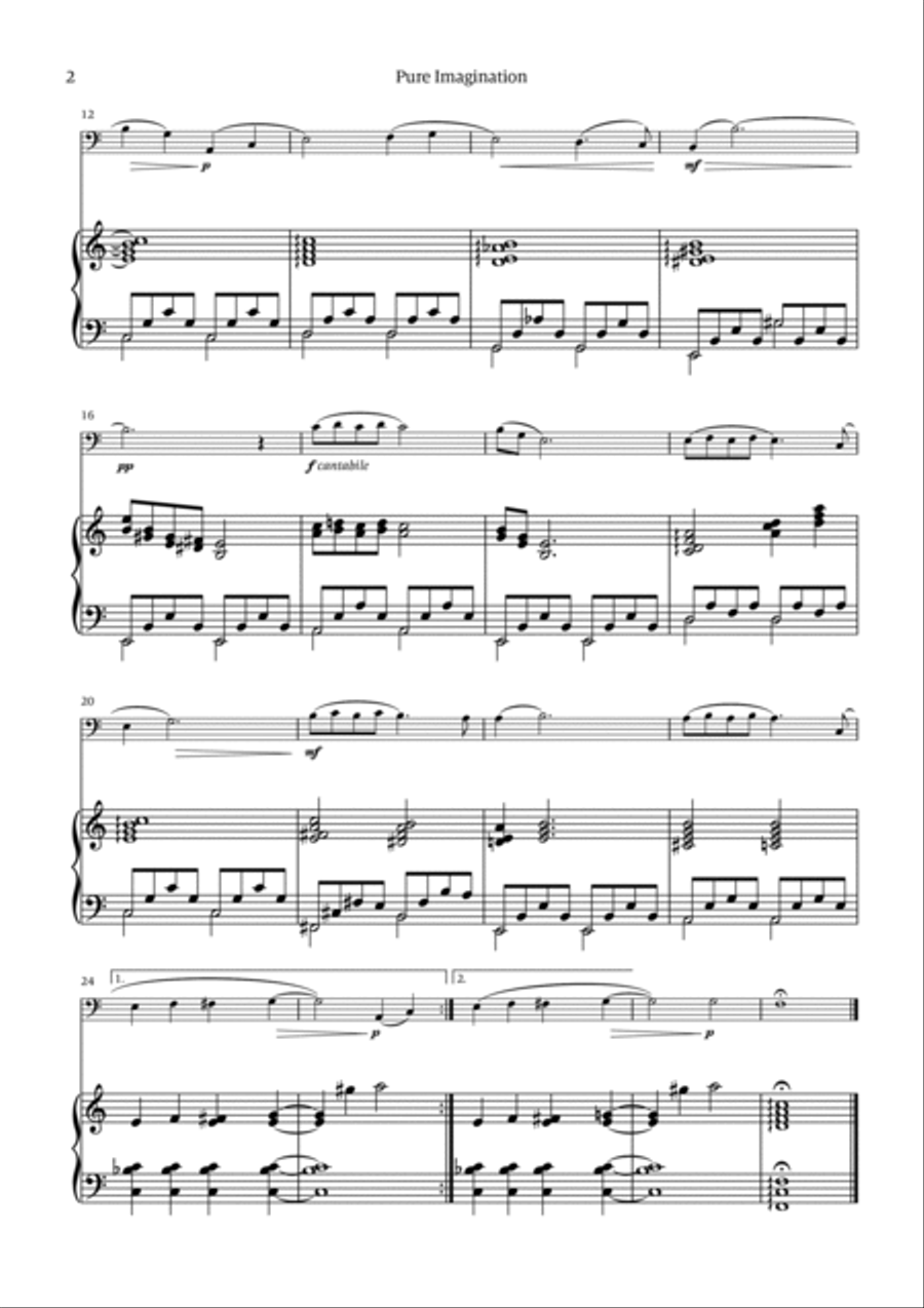 Pure Imagination Piano scores gallery preview page 2