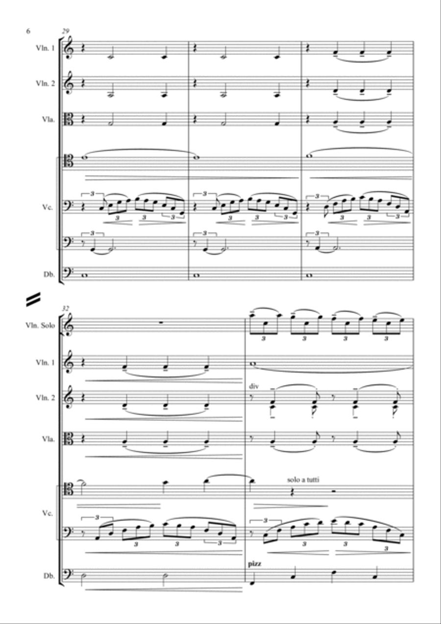 Larghetto, for Solo Violin and Strings (Standard Arrangement)