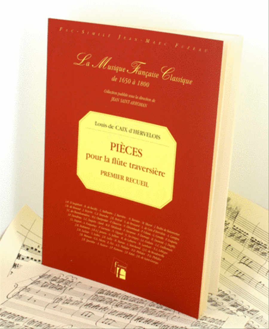 Caix d'Hervelois Pieces for flute with continuo bass Flute continuo Flute scores gallery preview page 1