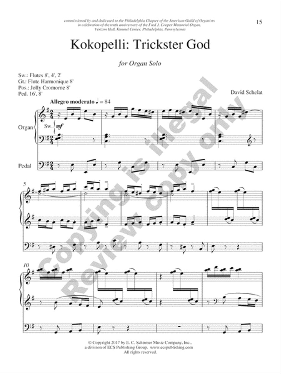 Fred J. Cooper Organ Book: Five Compositions for Organ Solo Organ Solo scores gallery preview page 22