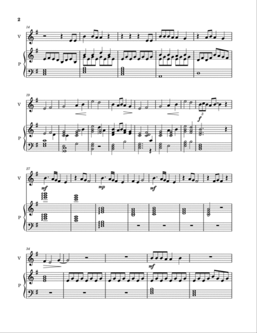 Lovely Violin Solo scores gallery preview page 2