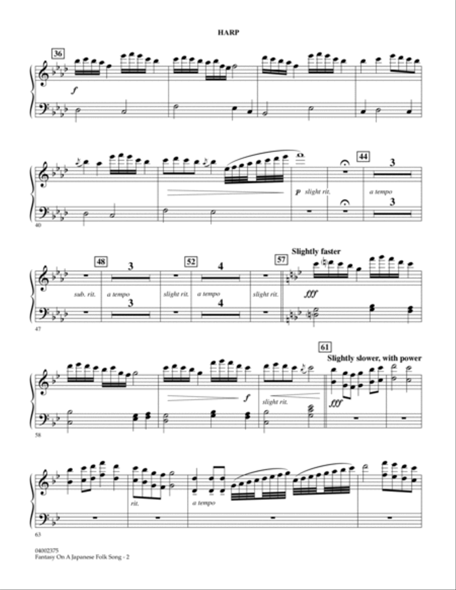 Fantasy On A Japanese Folk Song - Harp Harp scores gallery preview page 2