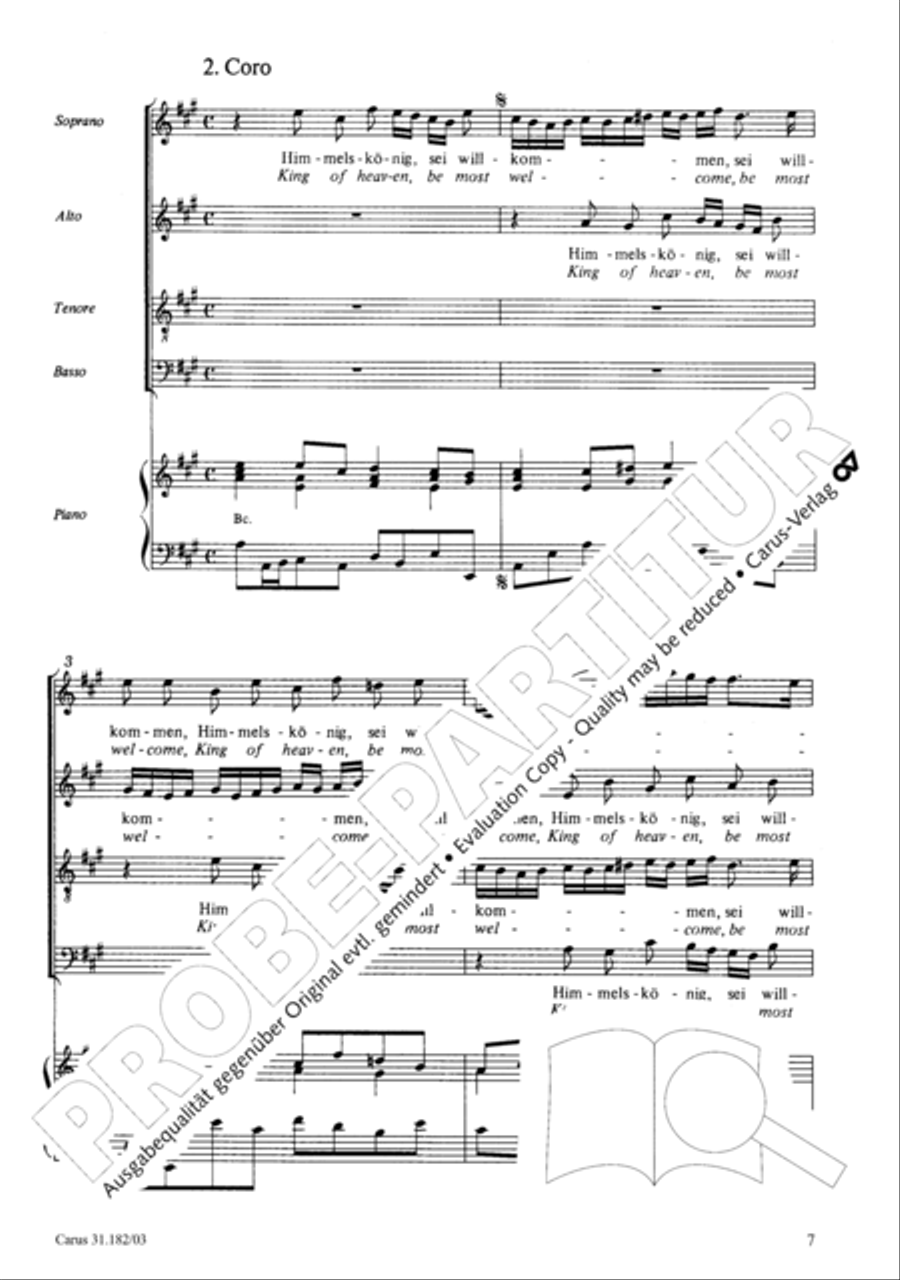 Himmelskonig, sei willkommen (King of heaven, be most welcome) ATB scores gallery preview page 7