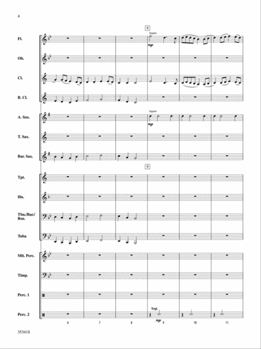 Two Shaker Songs Concert Band scores gallery preview page 3