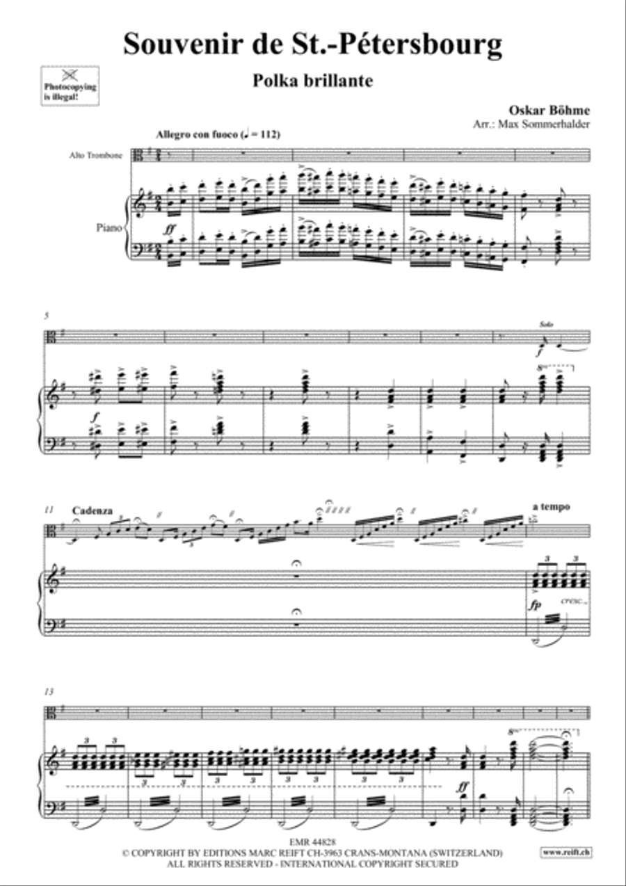Souvenir de St.-Petersbourg Piano Accompaniment scores gallery preview page 4