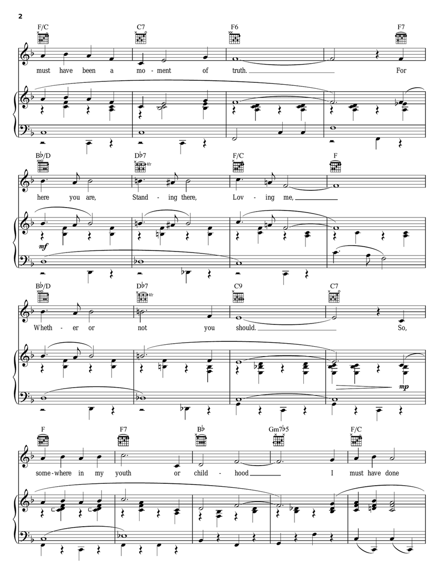 Something Good (from The Sound of Music) Piano, Vocal, Guitar scores gallery preview page 2