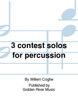 Book cover for 3 contest solos for percussion