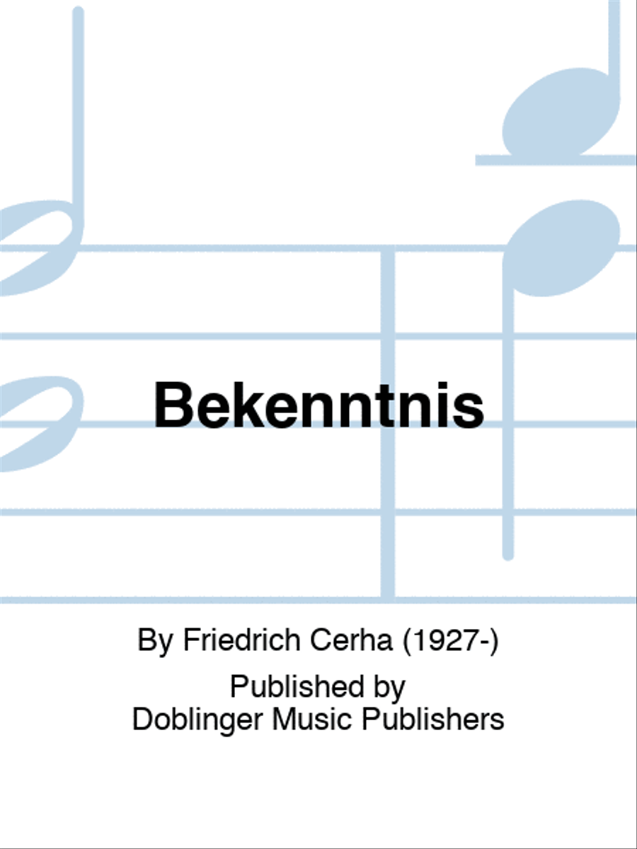 Bekenntnis Bekenntnis Choir scores gallery preview page 1