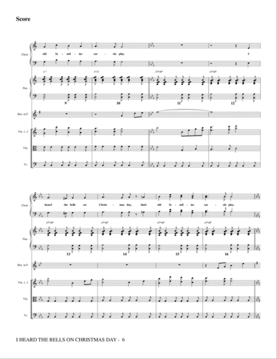 I Heard The Bells On Christmas Day (Celebrating Peace On Earth) - Full Score Choir scores gallery preview page 6