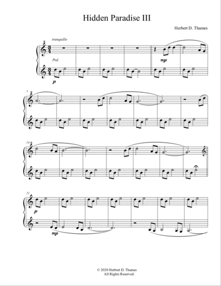 Hidden Paradise III Piano Solo scores gallery preview page 2