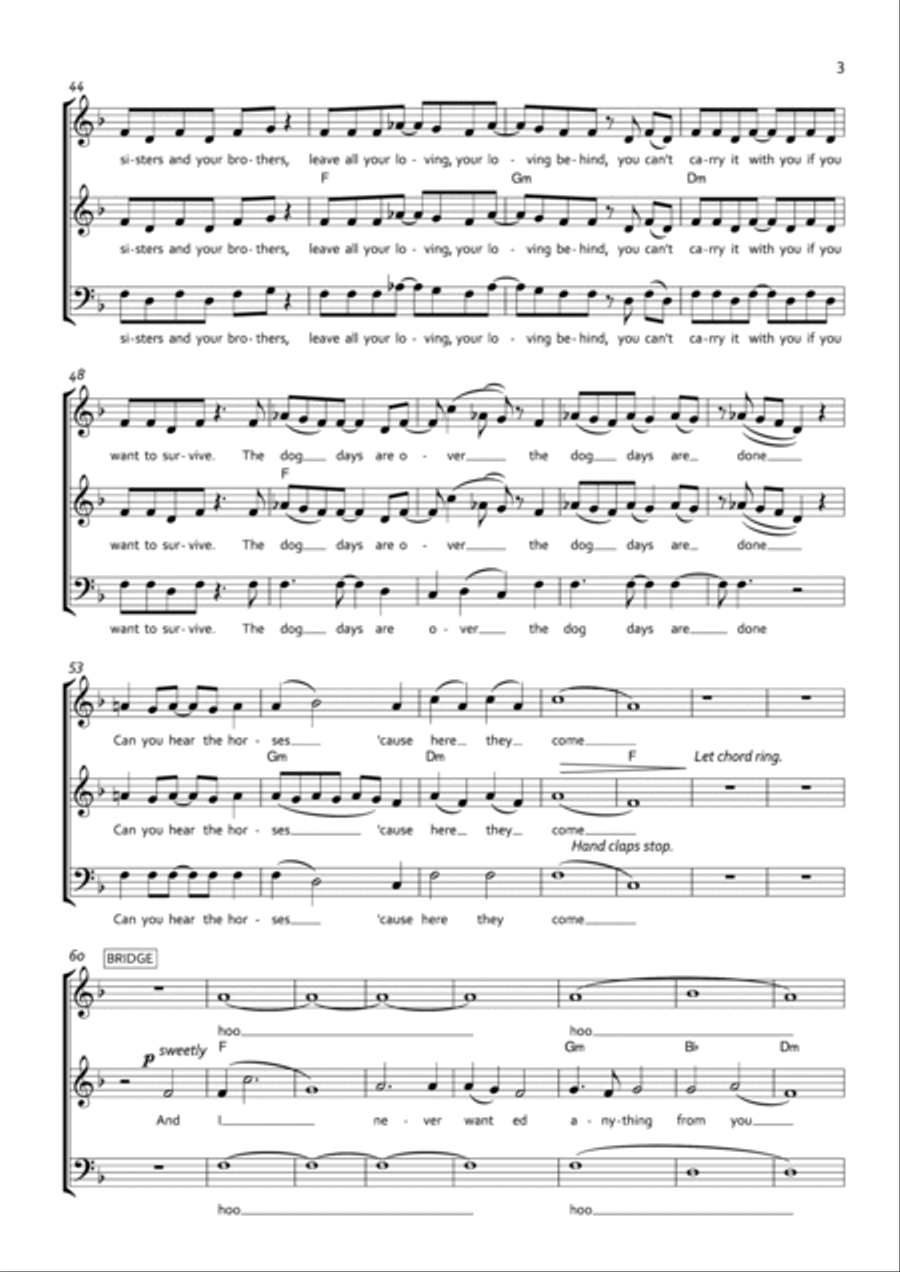 Dog Days Are Over 3-Part scores gallery preview page 3