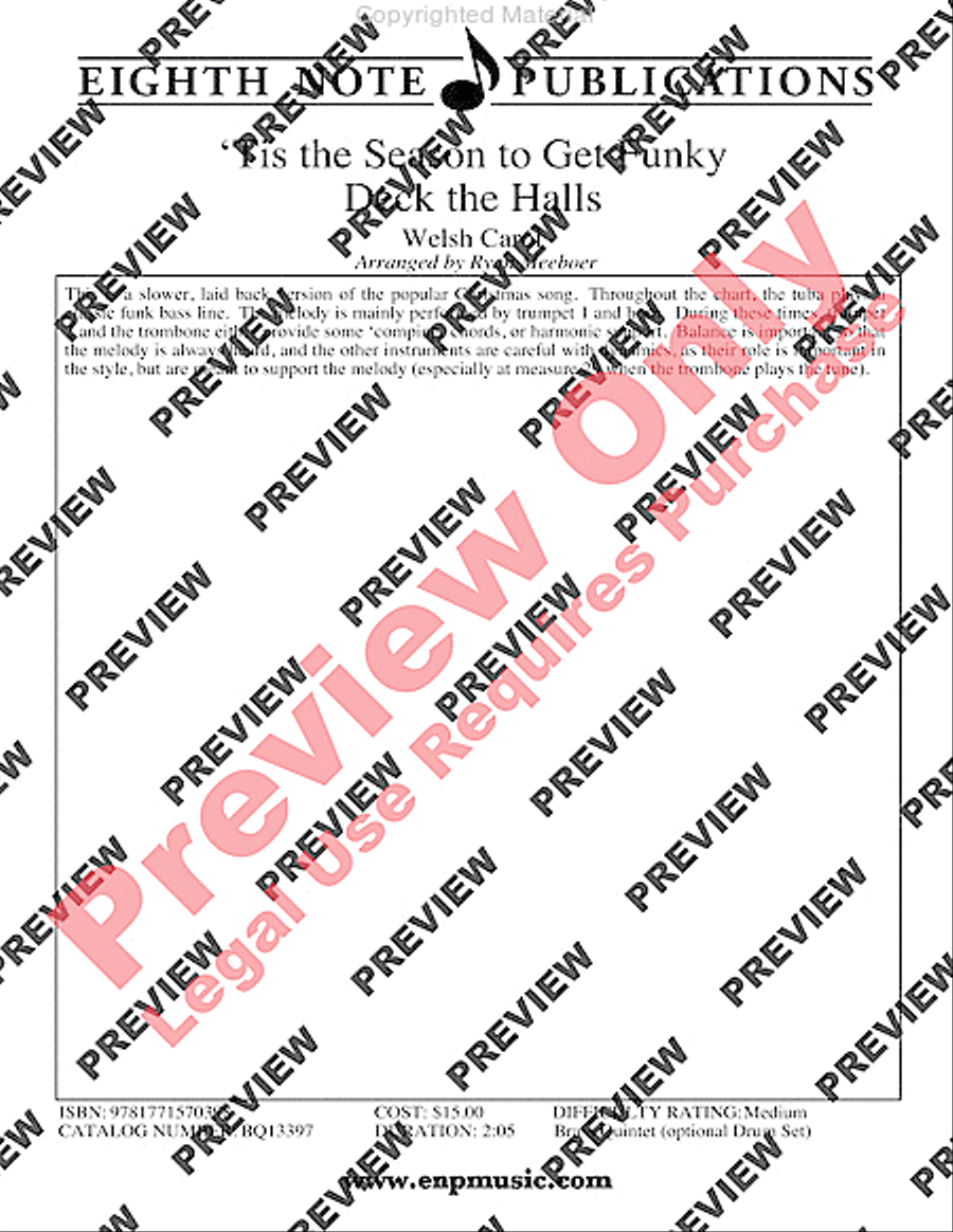 'Tis the Season to Get Funky Brass Ensemble scores gallery preview page 2