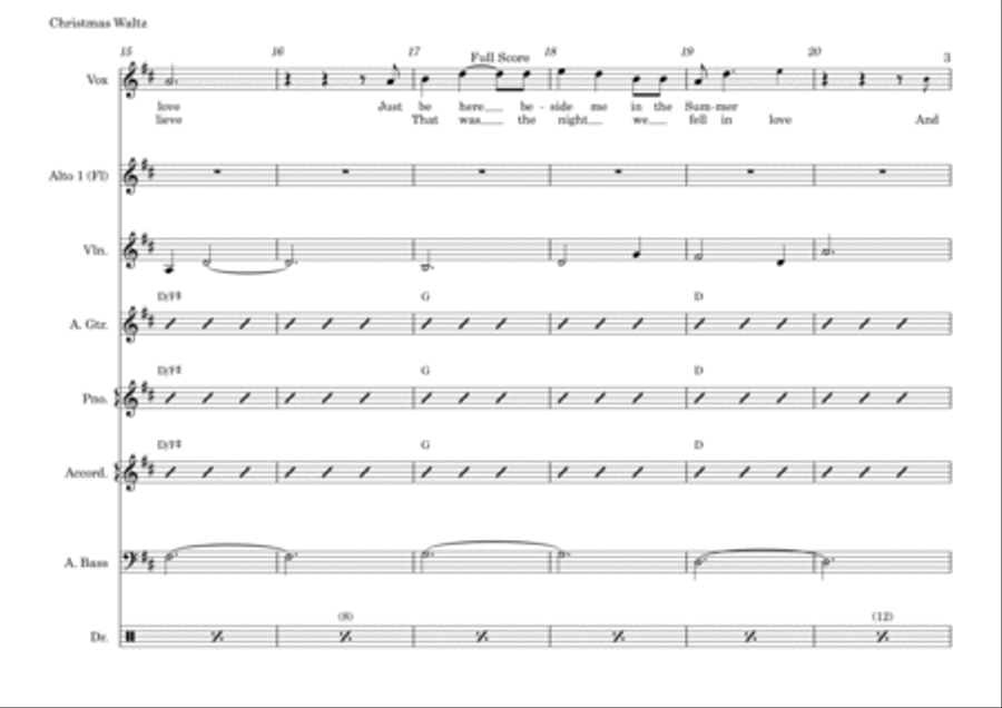 Christmas Waltz Flute scores gallery preview page 3