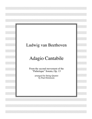 Book cover for ADAGIO CANTABILE from "Pathetique" Sonata Op. 13