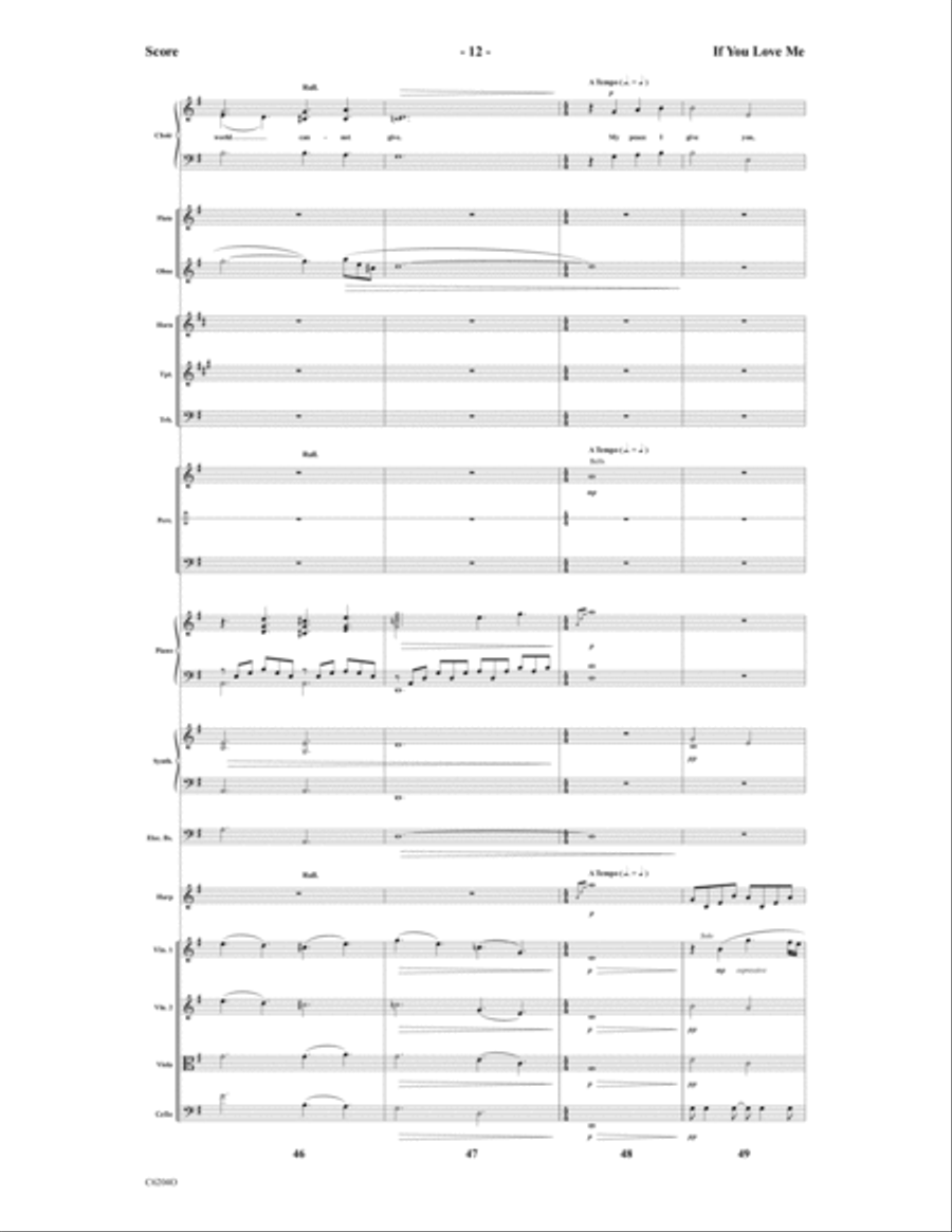 If You Love Me Choir scores gallery preview page 13
