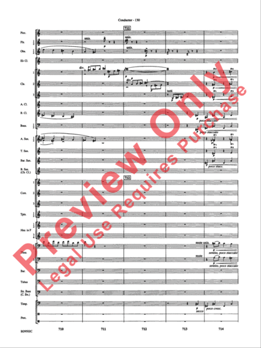 Symphony No. 3 for Band Concert Band scores gallery preview page 133