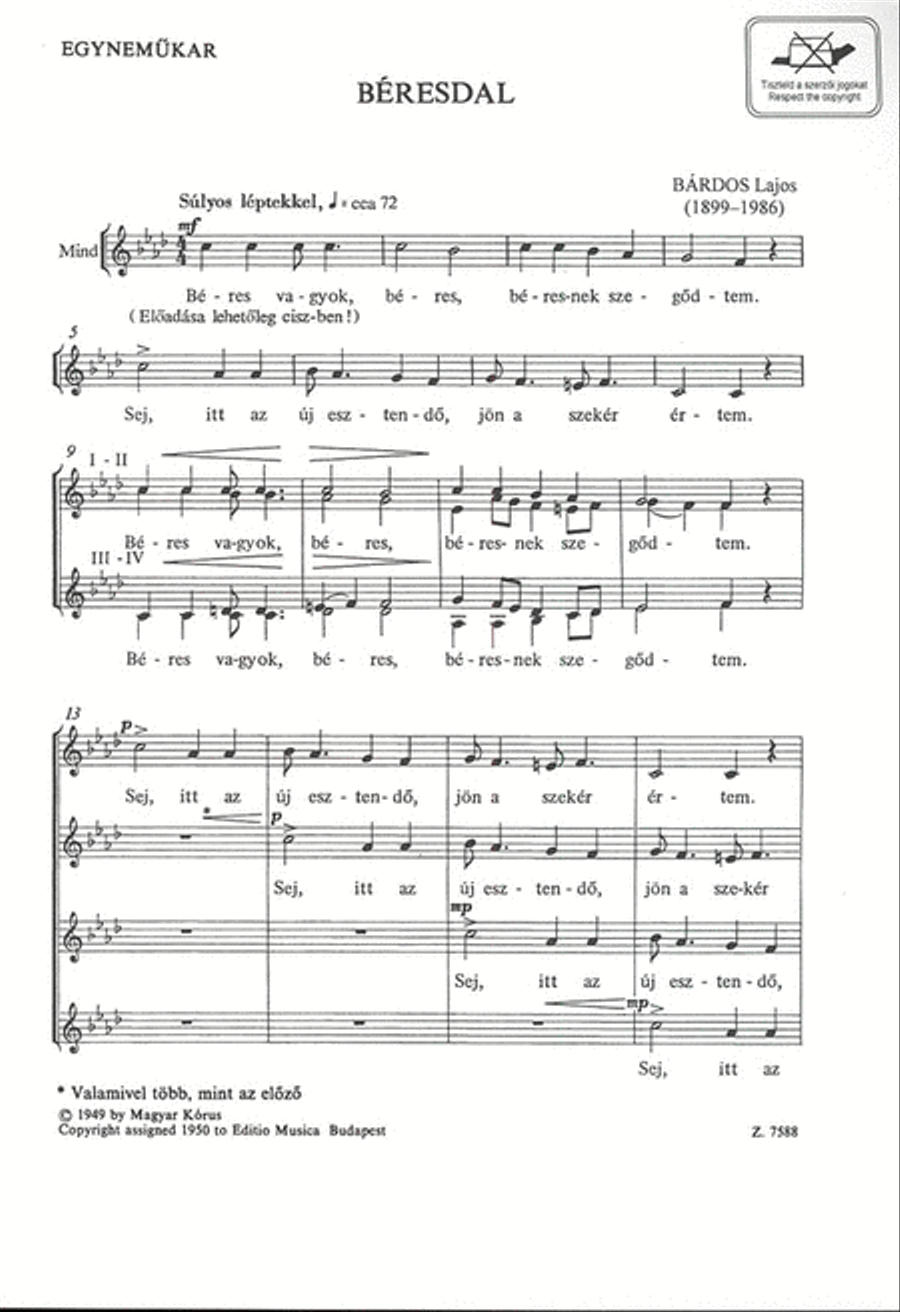 Béresdal Béresdal A Cappella scores gallery preview page 1