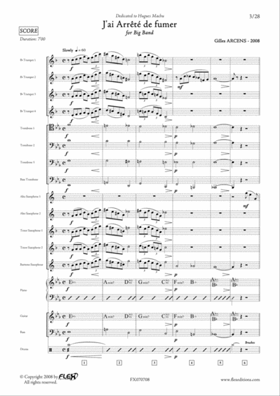 J'ai Arrete de Fumer Big Band scores gallery preview page 3