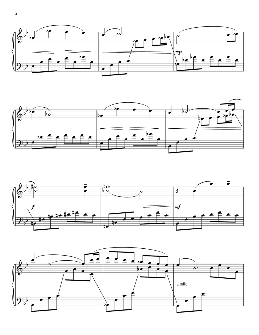 Megan's Dream Piano Solo scores gallery preview page 2