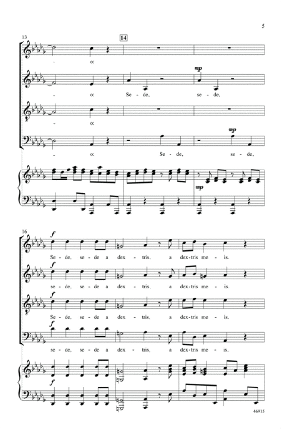 Dixit Dominus Choir scores gallery preview page 4