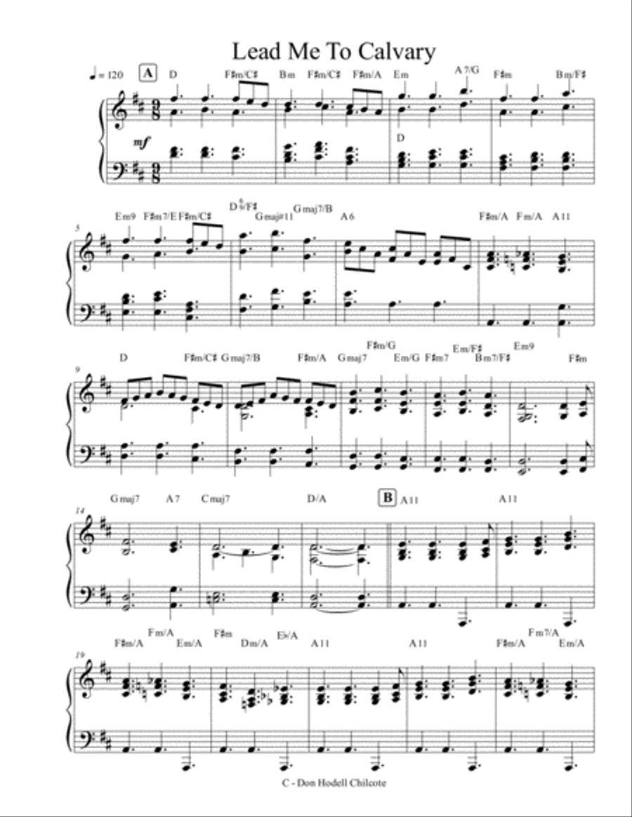 Lead Me To Calvary Jazz Ensemble scores gallery preview page 2