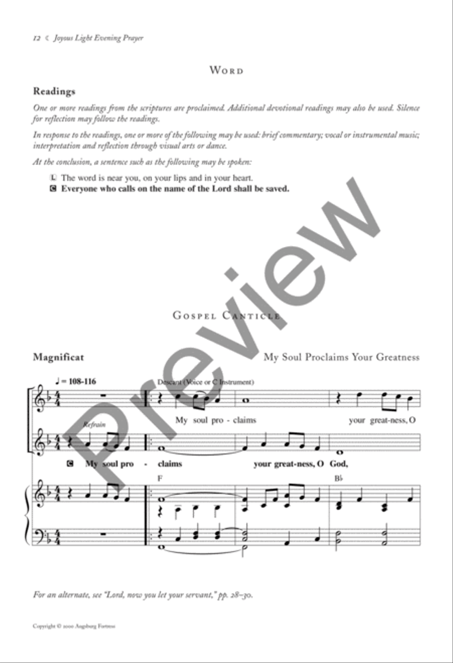 Joyous Light: Evening Prayer Choir scores gallery preview page 7