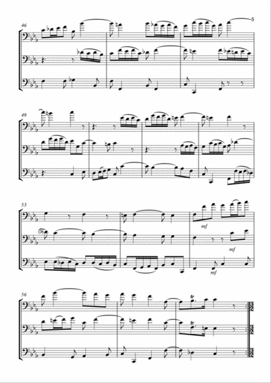 Sonata No.10 Woodwind Trio scores gallery preview page 5